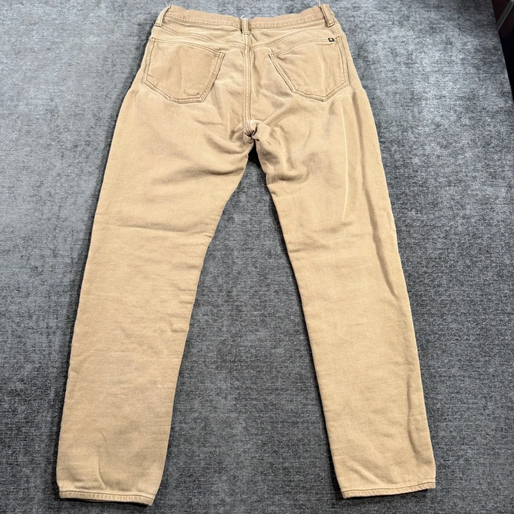 Banana Republic Mens Traveler Pants 32x34 Tan Khaki Straight Leg Stretch Cotton